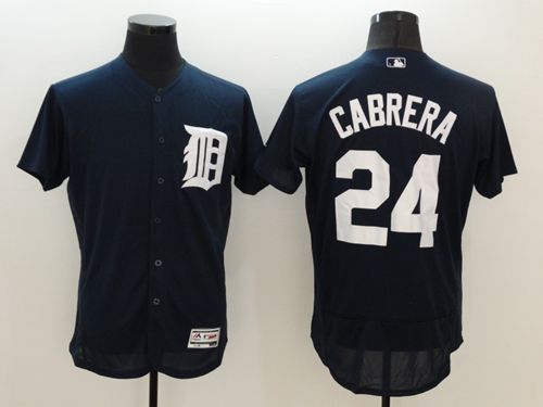 Detroit Tigers #24 Miguel Cabrera Navy Blue Flexbase Authentic Collection Stitched Baseball Jersey