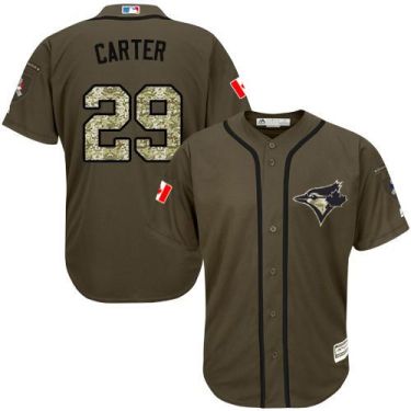 Toronto Blue Jays #29 Joe Carter Green Salute To Service Stitched Baseball Jersey