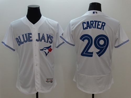 Toronto Blue Jays #29 Joe Carter White Flex Base Authentic Collection Stitched Baseball Jersey