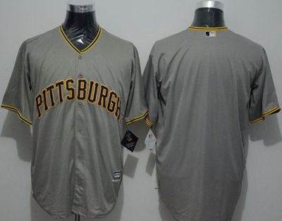 Pittsburgh Pirates Blank Grey New Cool Base Stitched Baseball Jersey
