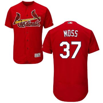 St Louis Cardinals #37 Brandon Moss Men's Majestic Red Flexbase Authentic Collection Jersey