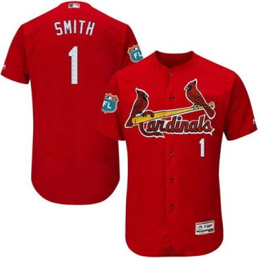 St Louis Cardinals #1 Ozzie Smith Red Flexbase Authentic Collection On-Field Spring Training Stitched Baseball Jersey