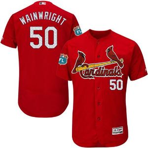 St Louis Cardinals #50 Adam Wainwright Red Flexbase Authentic Collection On-Field Spring Training Stitched Baseball Jersey