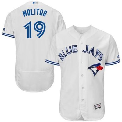 Toronto Blue Jays #19 Paul Molitor White Flexbase Authentic Collection Stitched Baseball Jersey