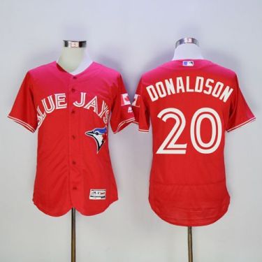 Toronto Blue Jays #20 Josh Donaldson Red Flexbase Authentic Collection Canada Day Stitched Baseball Jersey