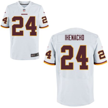 Mens Washington Redskins #24 Duke Ihenacho Nike White NFL Elite Stitched Jersey