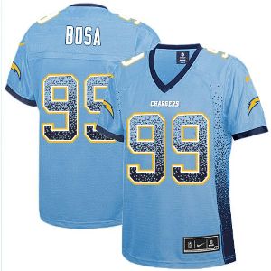 Women's Nike San Diego Chargers #99 Joey Bosa Electric Blue Alternate Stitched NFL Elite Drift Fashion Jersey