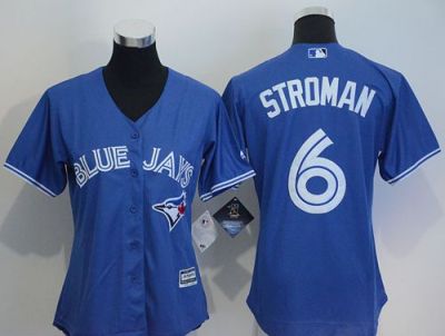 Women's Toronto Blue Jays #6 Marcus Stroman Blue Alternate Stitched Baseball Jersey