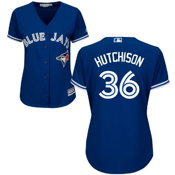 Women's Toronto Blue Jays #36 Drew Hutchison Majestic Royal Cool Base Jersey