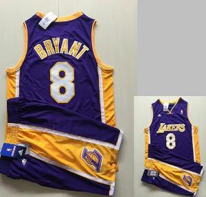 Mens Los Angeles Lakers #8 Kobe Bryant Adidas Purple NBA Kits Jersey