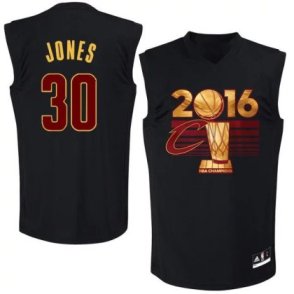 #30 Mens Cleveland Cavaliers Dahntay Jones Adidas Black 2016 Authentic NBA Finals Champions Jersey