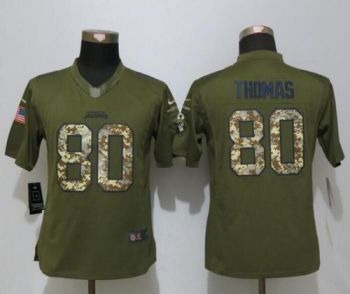 Womens NFL Jacksonville Jaguars #80 Julius Thomas Nike Green Salute To Service Stitched Limited Jersey