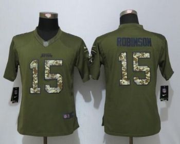 Womens NFL Jacksonville Jaguars #15 Allen Robinson Nike Green Salute To Service Stitched Limited Jersey
