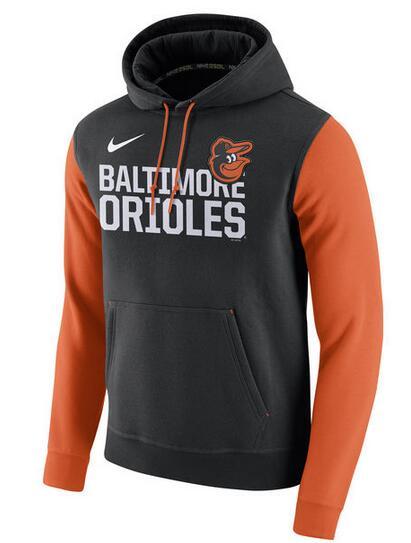 Mens Baltimore Orioles Nike Black Baseball Club Fleece Pullover Hoodie