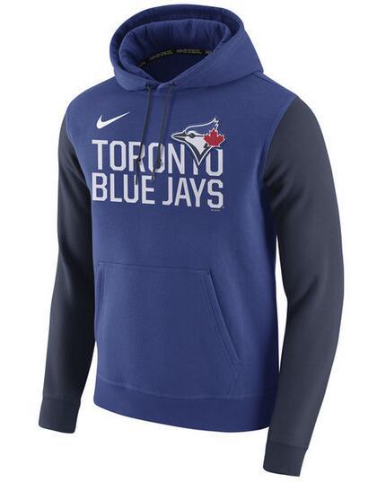 Mens Toronto Blue Jays Nike Royal Baseball Club Fleece Pullover Hoodie