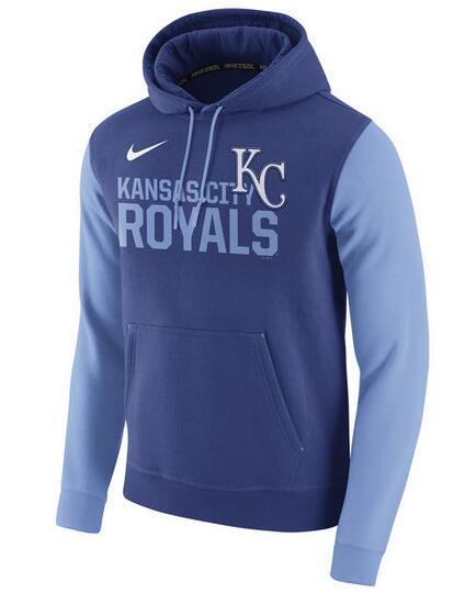 Mens Kansas City Royals Nike Royal Baseball Club Fleece Pullover Hoodie