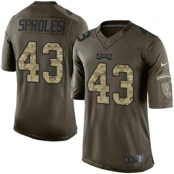 Men's Philadelphia Eagles #43 Darren Sproles Green Nike Stitched NFL Limited Salute To Service Jersey