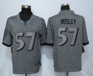 Mens Baltimore Ravens #57 C.J. Mosley New Nike Gray Stitched Gridiron Gray Fashion Limited Jersey