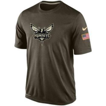 NBA Charlotte Hornets Green Salute To Service Mens Nike Dri-FIT T-Shirt