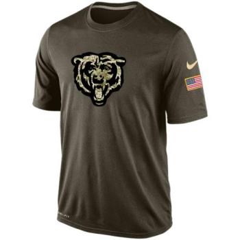 Mens Chicago Bears Nike Green Salute To Service Dri-FIT T-Shirt