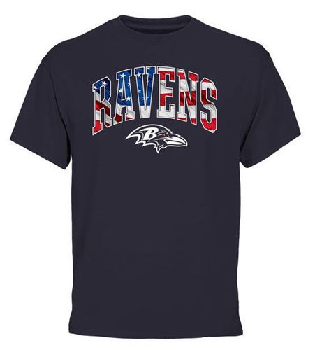 Men's Baltimore Ravens Pro Line Navy Banner Wave T-Shirt