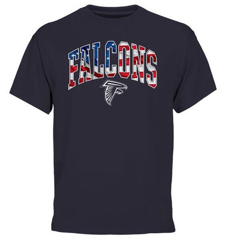 Men's Atlanta Falcons Pro Line Navy Banner Wave T-Shirt