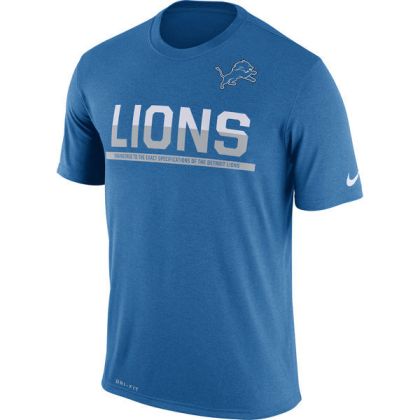 Mens T-Shirt_NFL Detroit Lions Nike Blue Team Practice Legend Performance Dri-FIT T-Shirt
