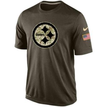 Mens Pittsburgh Steelers Nike Green Salute To Service Dri-FIT T-Shirt