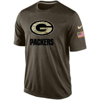 Mens Green Bay Packers Nike Green Salute To Service Dri-FIT T-Shirt