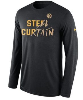 Mens Pittsburgh Steelers Nike Black -Gold Collection Long Sleeve T-Shirt