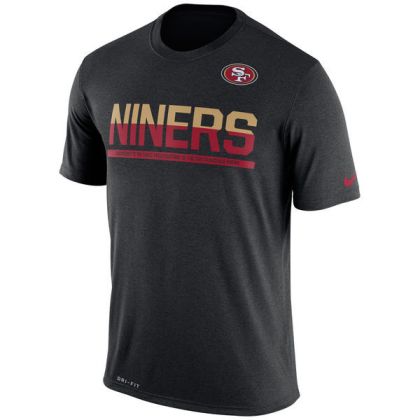 Mens T-Shirt_NFL San Francisco 49ers Nike Black Team Practice Legend Performance Dri-FIT T-Shirt