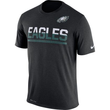 Mens T-Shirt_NFL Philadelphia Eagles Nike Black Team Practice Legend Performance Dri-FIT T-Shirt