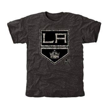 Mens Los Angeles Kings Black Rink Warrior Tri-Blend NHL T-Shirt