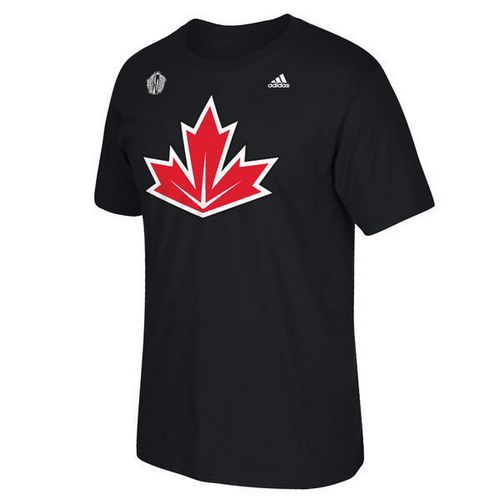 Adidas Team Canada Logo For 2016 World Cup Of Hockey Black T-Shirts