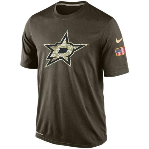 Mens Dallas Stars Green Salute To Service NHL Nike Dri-FIT T-Shirt