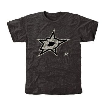 Mens Dallas Stars Black Rink Warrior Tri-Blend NHL T-Shirt
