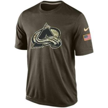 Mens Colorado Avalanche Green Salute To Service NHL Nike Dri-FIT T-Shirt