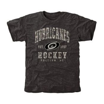Mens Carolina Hurricanes Black Camo Stack Tri-Blend NHL T-Shirt