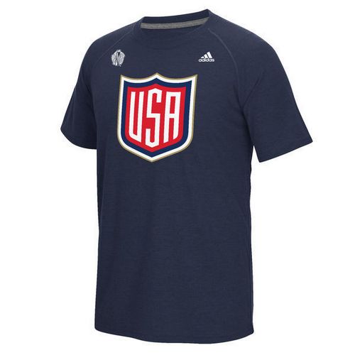 Adidas Team USA Logo For The 2016 World Cup Of Hockey T-Shirt Black