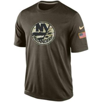Mens New York Islanders Green Salute To Service NHL Nike Dri-FIT T-Shirt