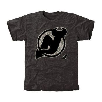 Mens New Jersey Devils Black Rink Warrior Tri-Blend NHL T-Shirt