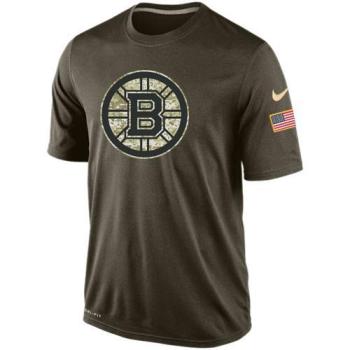 Mens Boston Bruins Green Salute To Service NHL Nike Dri-FIT T-Shirt