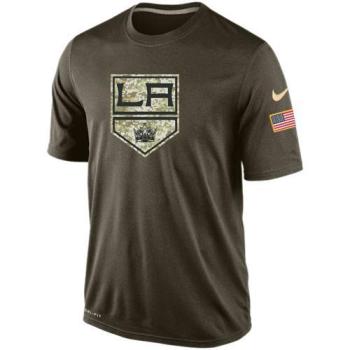 Mens Los Angeles Kings Green Salute To Service NHL Nike Dri-FIT T-Shirt