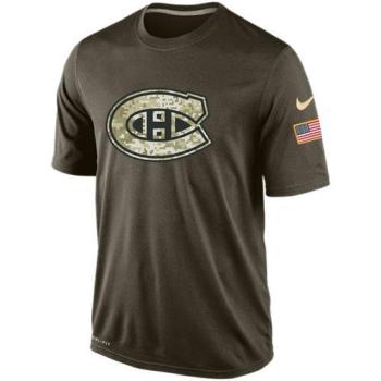 Mens Montreal Canadiens Green Salute To Service NHL Nike Dri-FIT T-Shirt