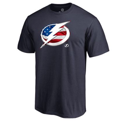 Mens Tampa Bay Lightning Navy Banner Wave NHL T-Shirt