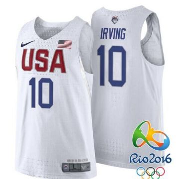 #10 Men's Kyrie Irving New Nike White 2016 Olympics Team USA Basketball Rio Elite Replica Jersey