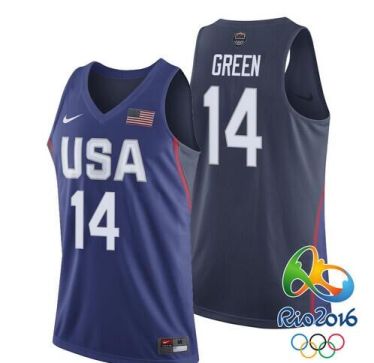 #14 Men's Draymond Green New Nike Royal 2016 Olympics Team USA Basketball Rio Elite Replica Jersey