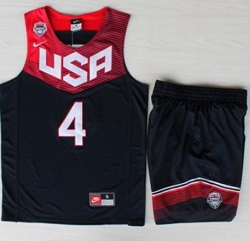 2014 USA Dream Team 4 Stephen Curry Blue Basketball Jersey Suits
