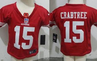 Baby Nike San Francisco 49ers 15 Michael Crabtree Red NFL Jersey
