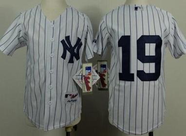 Kids New York Yankees #19 Masahiro Tanaka White Stitched Baseball Jersey